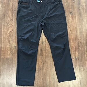 Orvis Men’s Black Hiking Travel Lightweight Pants Black 40x30 UPF 50